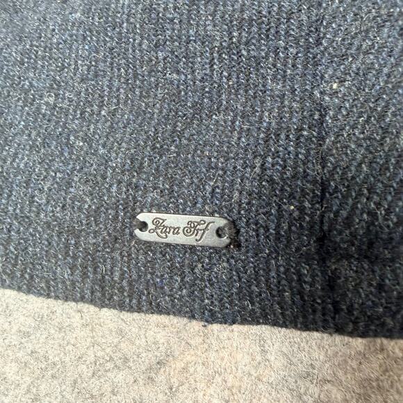 Zara Warm Wear TRF Pea Coat Women Dark Gray Black Wool Blend Lined Size Small - Picture 10 of 12